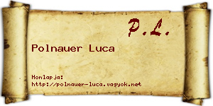 Polnauer Luca névjegykártya